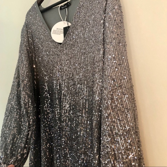Boohoo Sequin Dress Size 12 - Picture 2 of 6